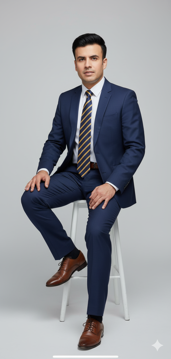 Abhinav Bajpai in professional business attire